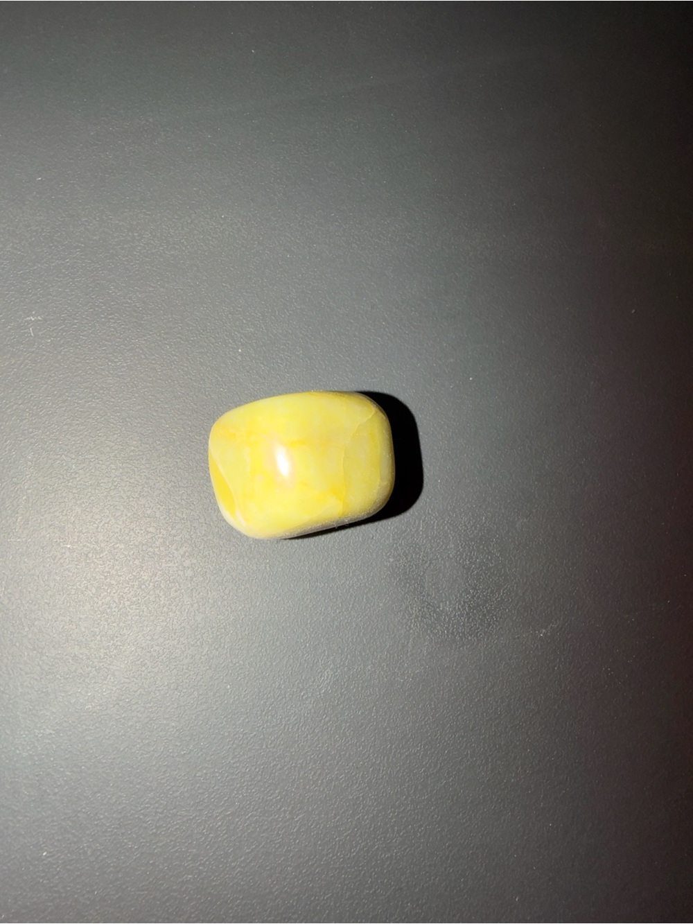 Yellow Polished Stone Pendant Necklace - Women Jewelry
